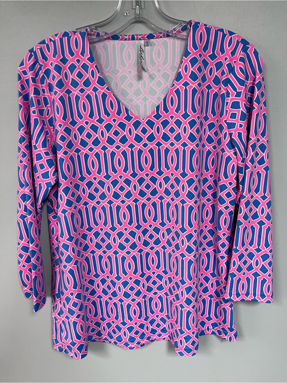 Lulu-B Pink & Blue 3/4 sleeve top